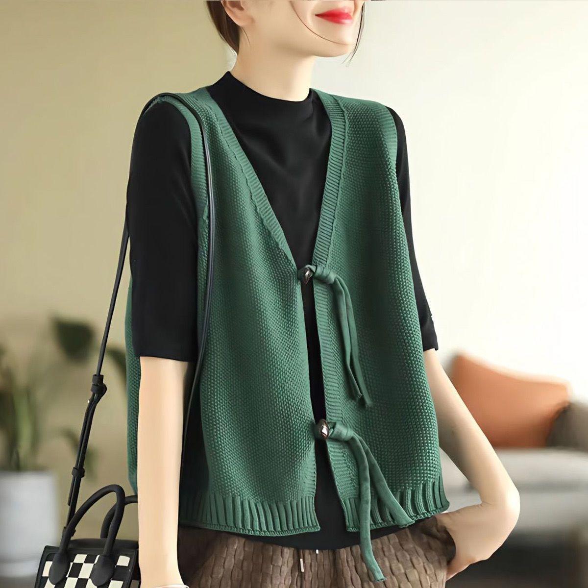 2026 Spring Autumn Knitted Vest Women Oversized V Neck Sleeveless Cardigan Casual Retro Pullover One Size зелёный
2026 Spring Autumn Knitted Vest Women Oversized V Neck Sleeveless Cardigan Casual Retro Pullover One Size зелёный