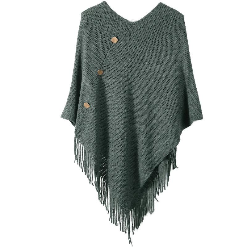 Women s Tassel Shawl Fake Buttons Solid Color Suitable Fashionable Wear Mothers Friends One Size
Women s Tassel Shawl Fake Buttons Solid Color Suitable Fashionable Wear Mothers Friends One Size