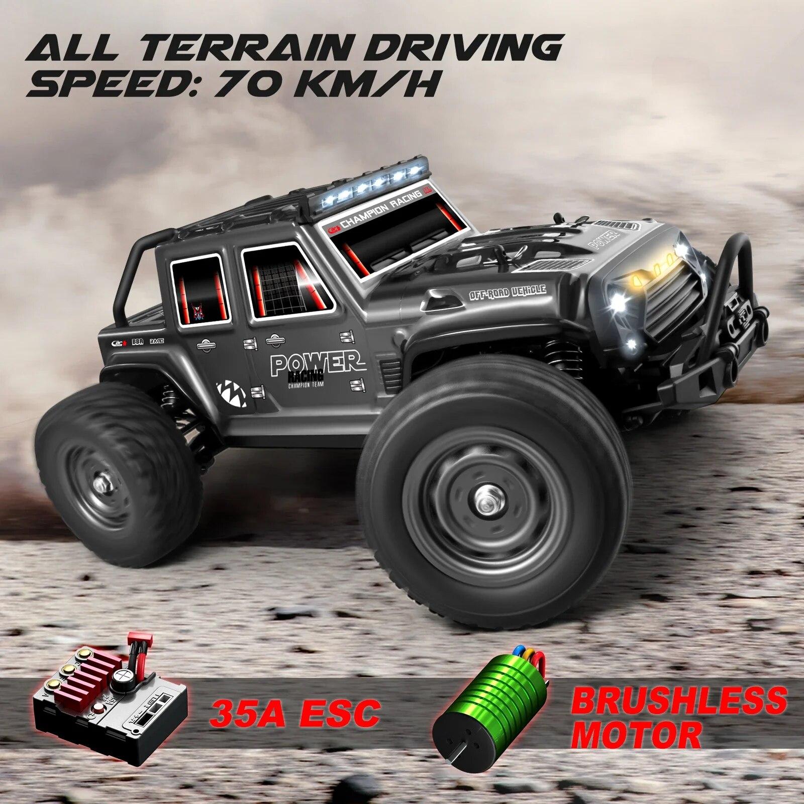 1/16 16103 MAX RC Car 4WD Внедорожный автомобиль с дистанционным управлением 70 км/ч Высокоскоростной электрический гоночный дрифт-автомобиль с подсветкой Игрушки для детей
1/16 16103 MAX RC Car 4WD Внедорожный автомобиль с дистанционным управлением 70 км/ч Высокоскоростной электрический гоночный дрифт-автомобиль с подсветкой Игрушки для детей