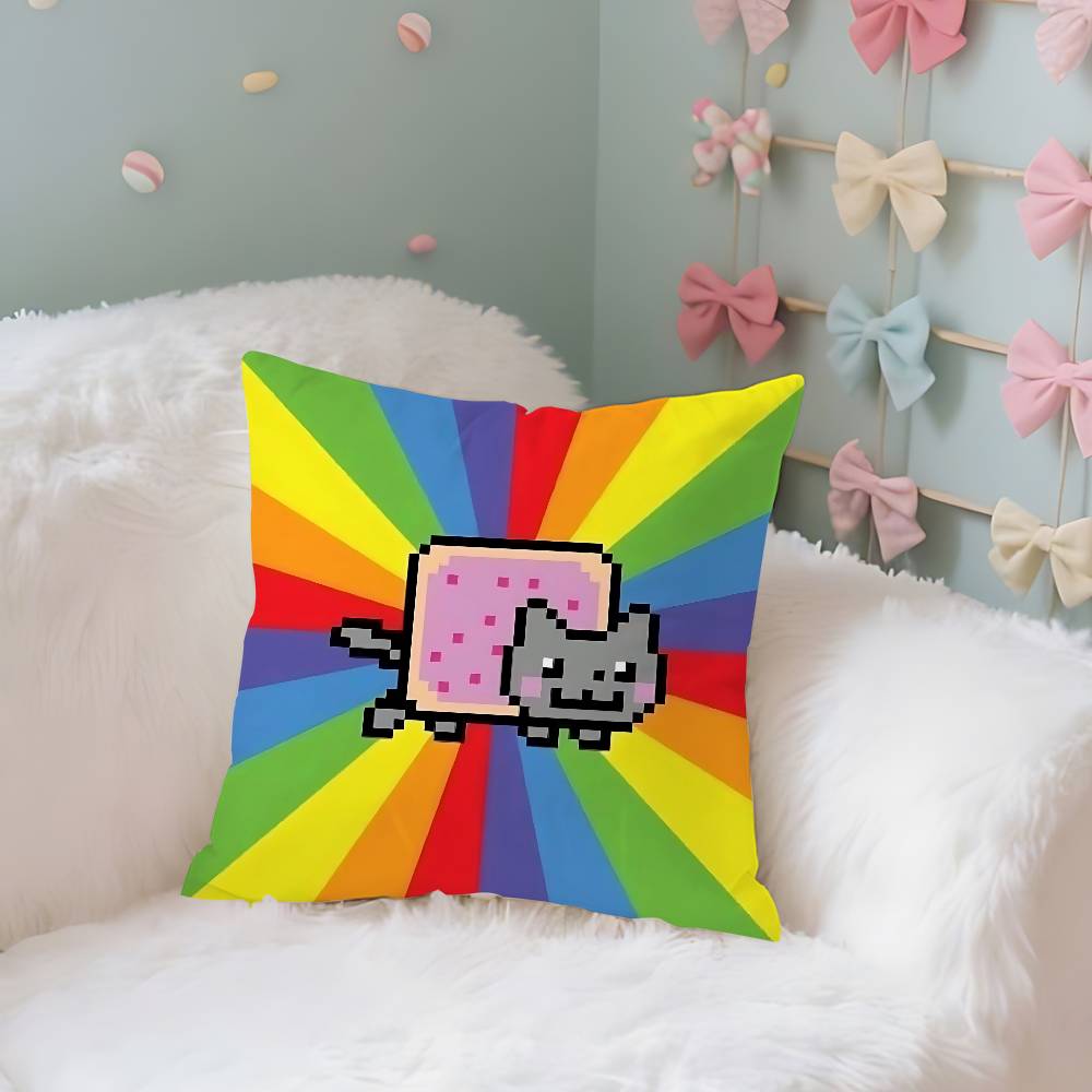 Cute NNyan Cats ART Maker Case Plush Fabric Soft Pillowcase Double Sided Print Cushion Cover Household Gifts 40x40cm
Cute NNyan Cats ART Maker Case Plush Fabric Soft Pillowcase Double Sided Print Cushion Cover Household Gifts 40x40cm