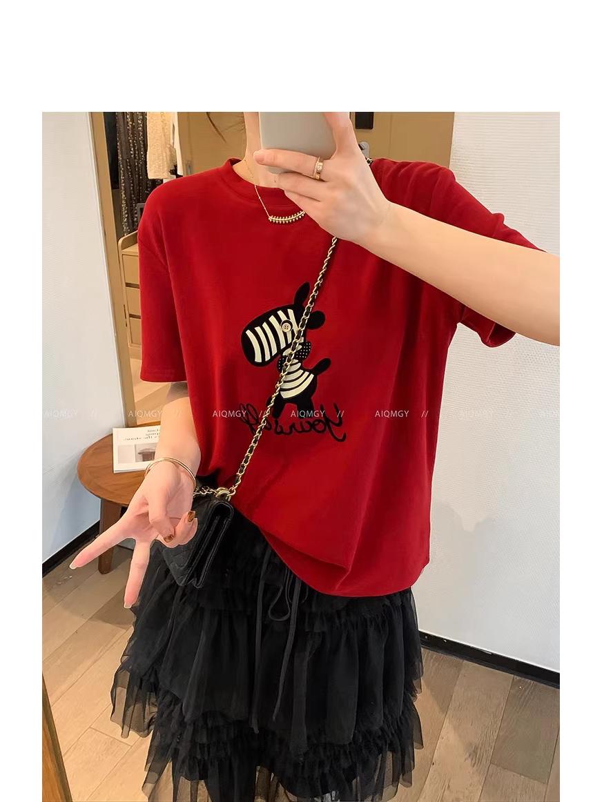 Women s Zebra Print Loose Round Neck T-Shirt - Spring 2026 Fashion One Size червоний
Women s Zebra Print Loose Round Neck T-Shirt - Spring 2026 Fashion One Size червоний
