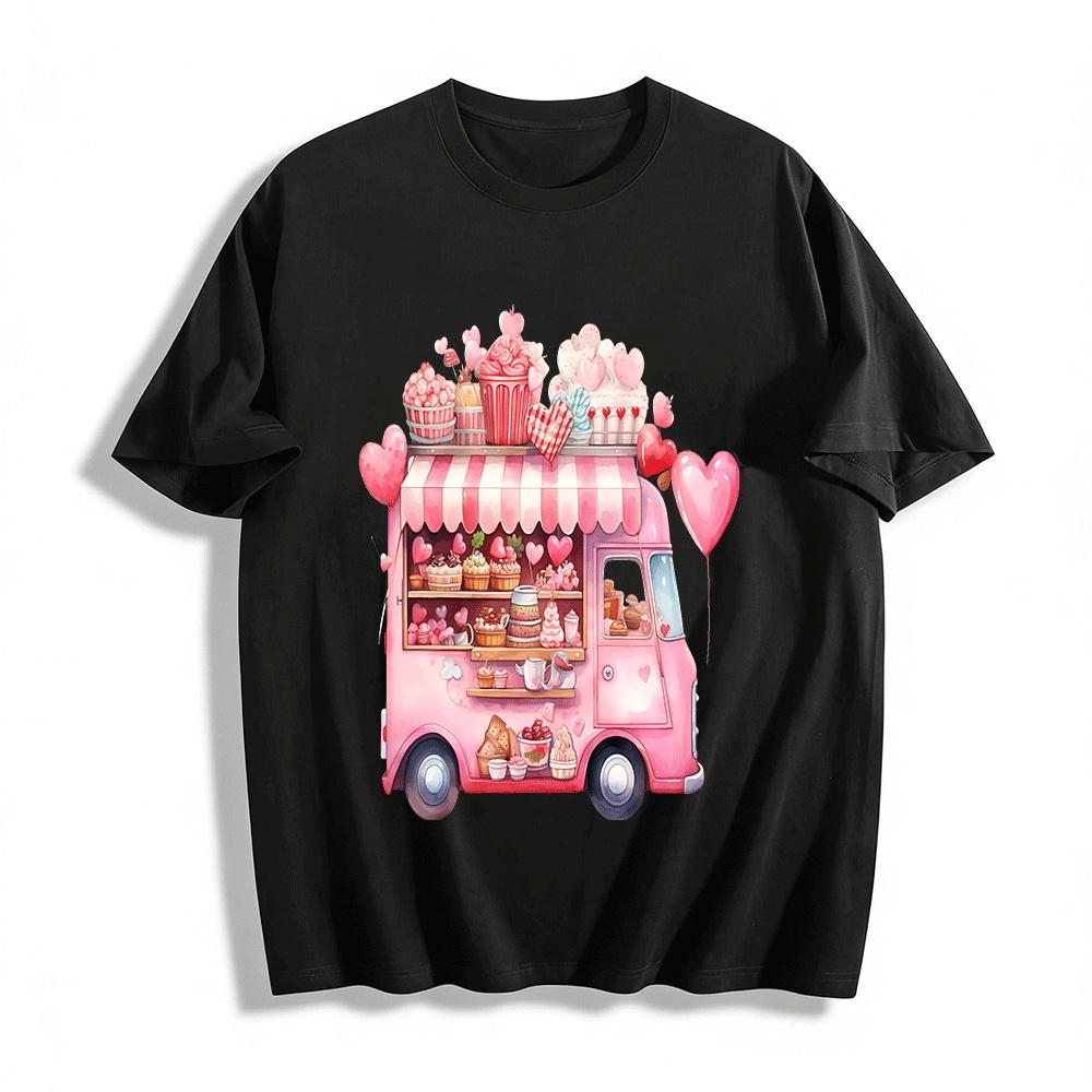 Sweetheart Dessert Truck Print Casual Top For Women Pure cotton T-shirt XXS
Sweetheart Dessert Truck Print Casual Top For Women Pure cotton T-shirt XXS
