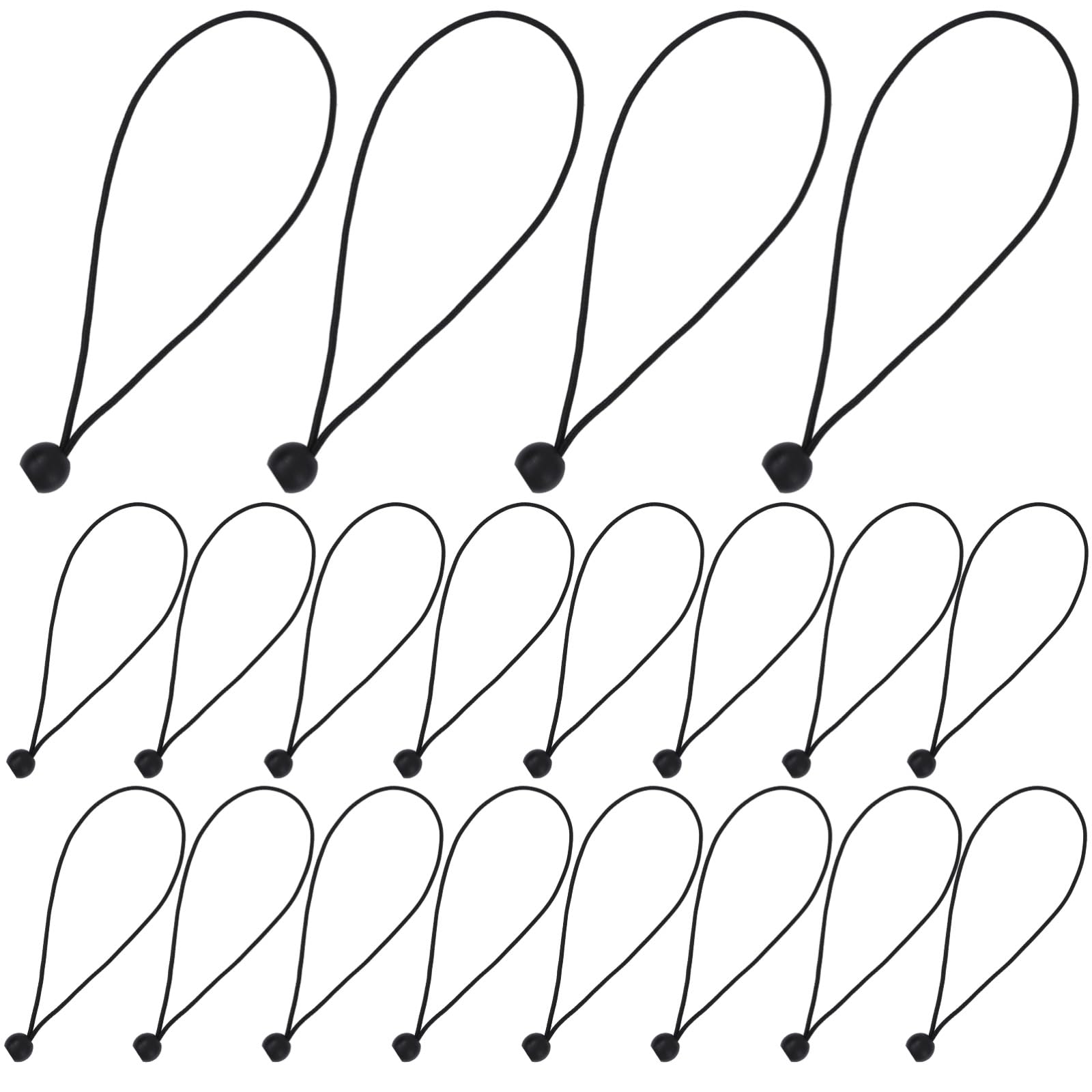 Rubonarie Bungee Cords (20-Pack) for Truck Sheets (Black, 27cm)
Rubonarie Bungee Cords (20-Pack) for Truck Sheets (Black, 27cm)