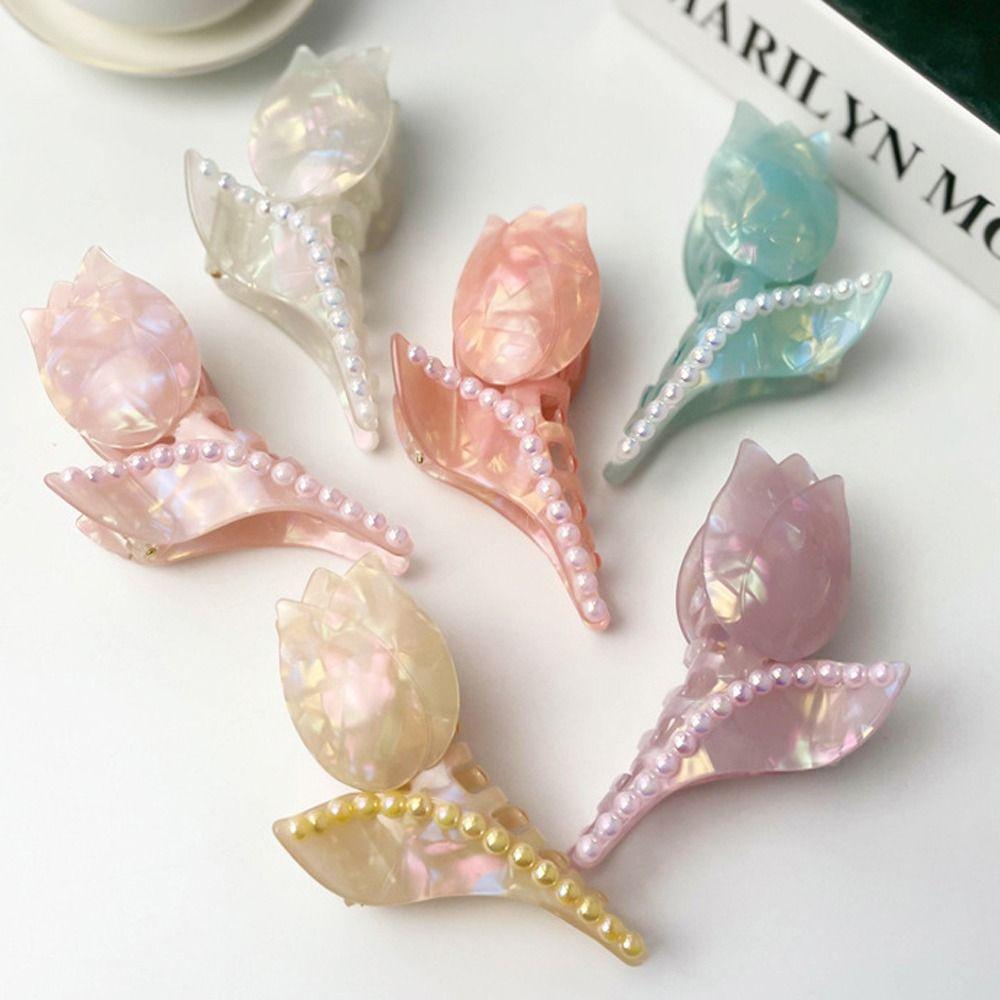 Hair Clips Temperament Flower Korean Ponytail Holder Hairgrip Women Shark Clip Tulip Hair Claws
Hair Clips Temperament Flower Korean Ponytail Holder Hairgrip Women Shark Clip Tulip Hair Claws