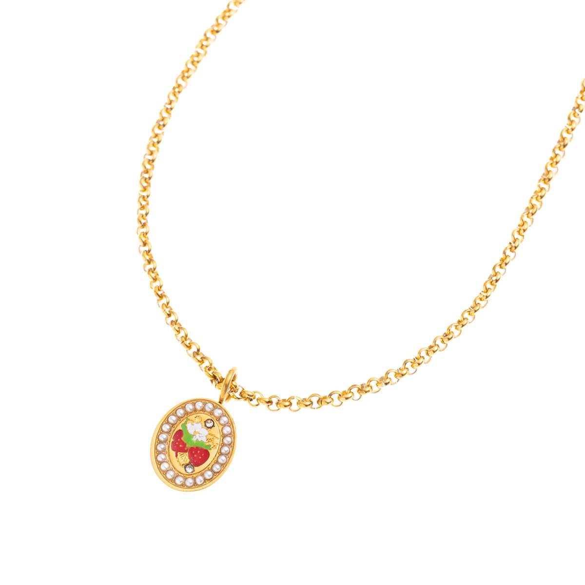 Light luxury pearl strawberry necklace, women s summer fruit party, titanium steel furnace vacuum plated real gold 45cm
Light luxury pearl strawberry necklace, women s summer fruit party, titanium steel furnace vacuum plated real gold 45cm