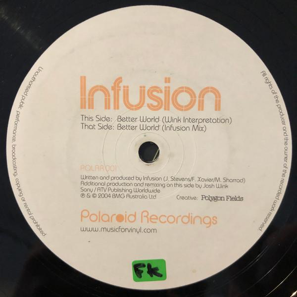 12-дюймовая пластинка INFUSION - Better World POLAR001 Polaroid Record 2004 UK Dance & Electronica Б/У
12-дюймовая пластинка INFUSION - Better World POLAR001 Polaroid Record 2004 UK Dance & Electronica Б/У