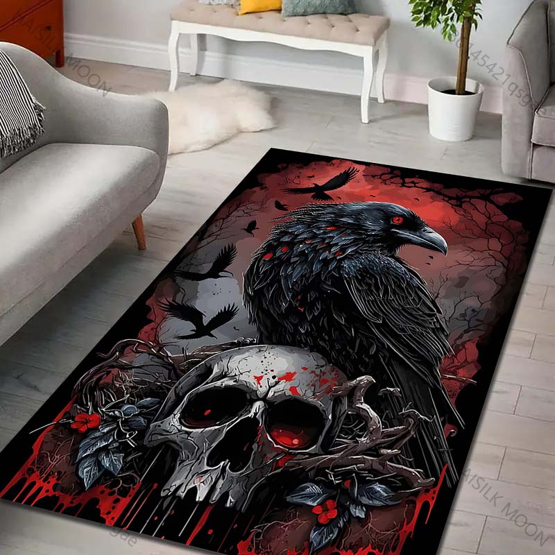 Multiple sizes Black raven red background Print Carpet Rug for Living Room Bedroom Sofa Doormat Home Decor Non-slip Floor Mat 40cm x 60cm
Multiple sizes Black raven red background Print Carpet Rug for Living Room Bedroom Sofa Doormat Home Decor Non-slip Floor Mat 40cm x 60cm