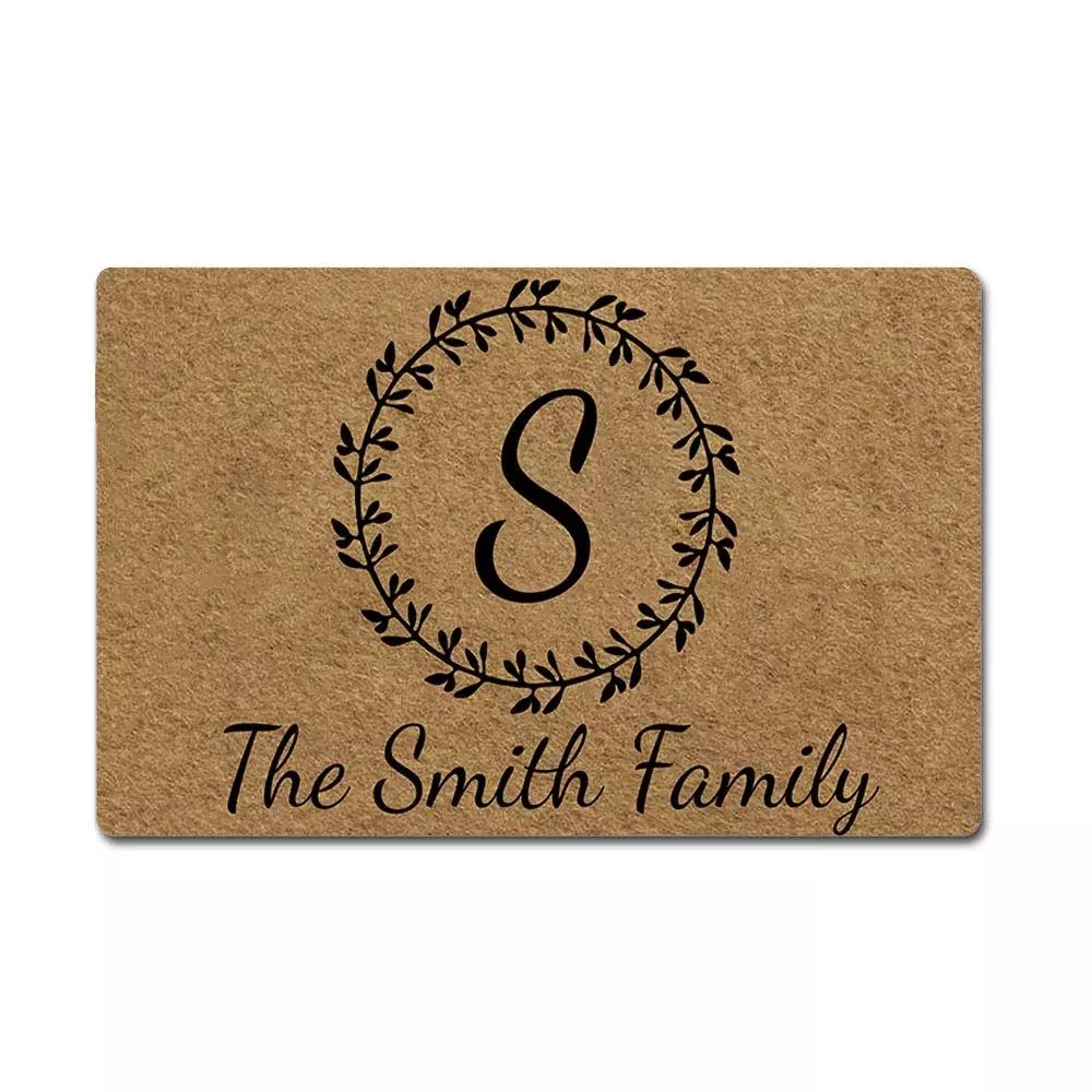 Custom Family Name Personalized Doormat Wreath Letter Monogram Door Mat Flannel Non-Slip Entrance Rug Floor Mat Welcome Mat Home
Custom Family Name Personalized Doormat Wreath Letter Monogram Door Mat Flannel Non-Slip Entrance Rug Floor Mat Welcome Mat Home