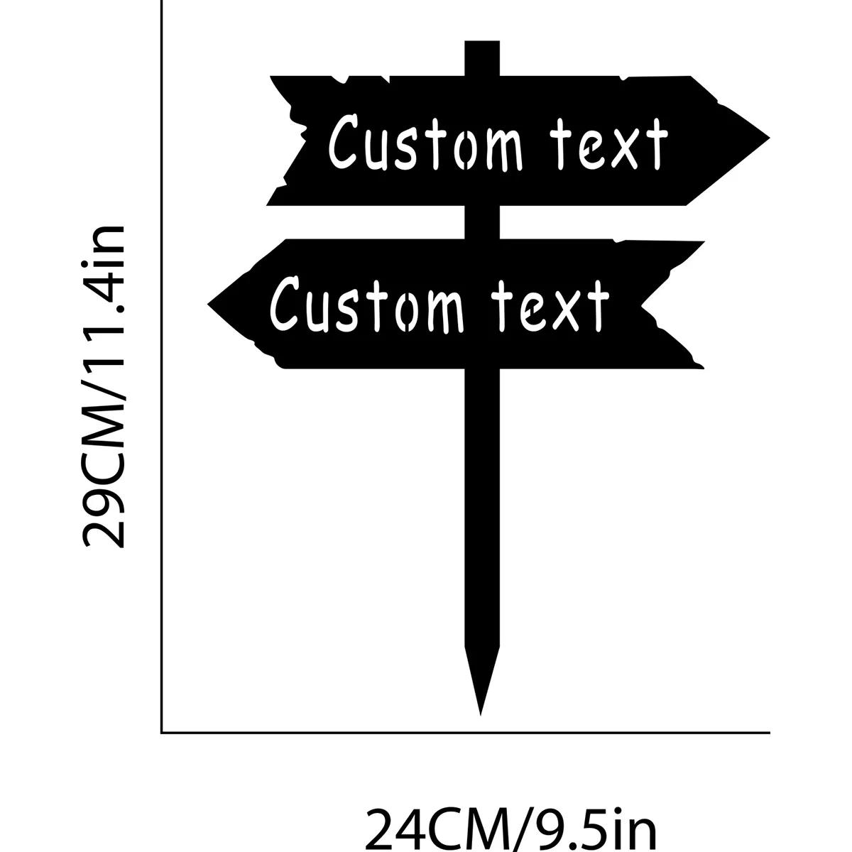 Custom Metal Directional Sign, Address Stake, Personalized Pointer Arrow for Garden Yard
Custom Metal Directional Sign, Address Stake, Personalized Pointer Arrow for Garden Yard