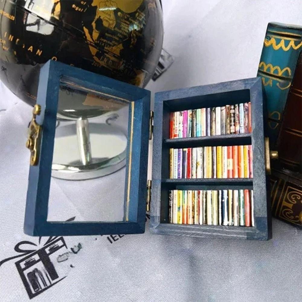 Creative Ornament Miniature Bookshelf Home Decoration Stress Reliever Bookshelf Decor with 60pcs Mini Books
Creative Ornament Miniature Bookshelf Home Decoration Stress Reliever Bookshelf Decor with 60pcs Mini Books