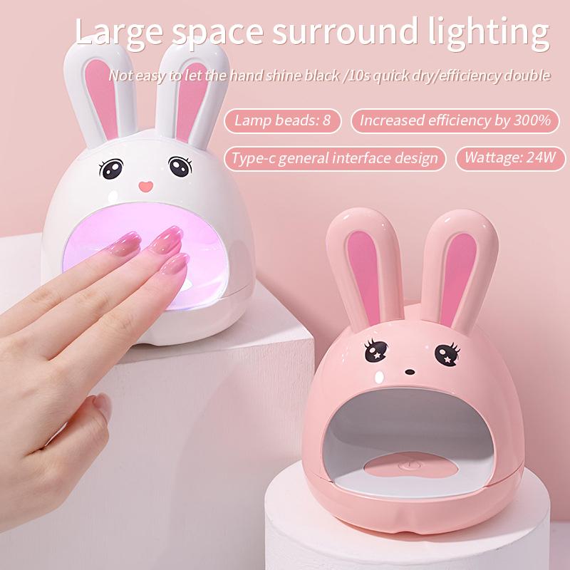 Сушилка для ногтей Kwaii Rabbit 24 Вт портативная маникюрная мини-УФ-лампа USB-лампа УФ-гель без черных рук быстросохнущий инструмент для дизайна ногтей
Сушилка для ногтей Kwaii Rabbit 24 Вт портативная маникюрная мини-УФ-лампа USB-лампа УФ-гель без черных рук быстросохнущий инструмент для дизайна ногтей