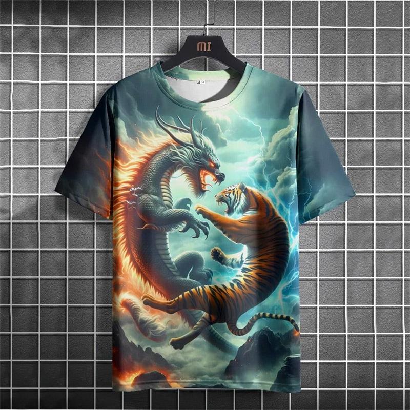 Full Print Animal Dragon Tiger Graphic T Shirt For Men Summer Short Sleeve Oversized 6XL
Full Print Animal Dragon Tiger Graphic T Shirt For Men Summer Short Sleeve Oversized 6XL
