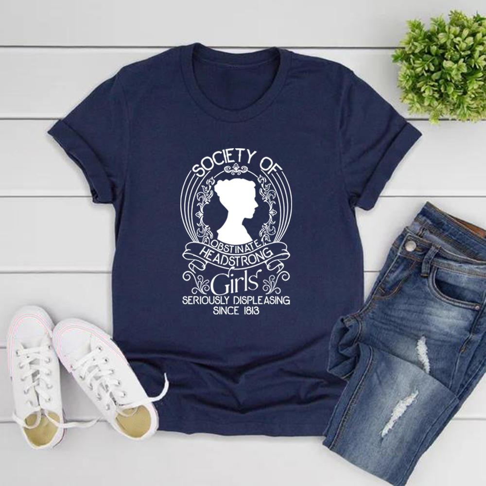 Society of Obstinate Headstrong Girls T-Shirt Jane Austen Tshirt Pride and Prejudice Shirt Women Graphic T Shirts Streetwear Top XXXL темно-синього кольору
Society of Obstinate Headstrong Girls T-Shirt Jane Austen Tshirt Pride and Prejudice Shirt Women Graphic T Shirts Streetwear Top XXXL темно-синього кольору