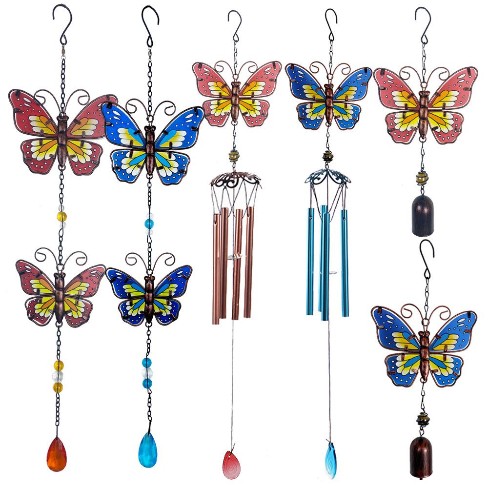 Butterfly Metal Glass Handicrafts Bells Wind Chimes Decorations Home Room Courtyard Decors Garden Rotatable Hanging Decoration
Butterfly Metal Glass Handicrafts Bells Wind Chimes Decorations Home Room Courtyard Decors Garden Rotatable Hanging Decoration