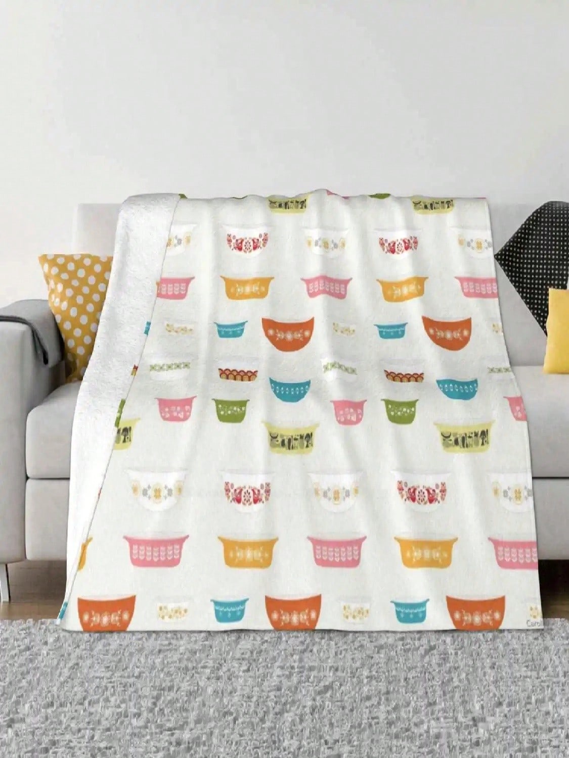 Vintage Pyrex Soft Warm Light Thin Blanket Vintage Retro Mod Pyrex Kitchen Pattern Cute Colorful 75X95CM сірий колір
Vintage Pyrex Soft Warm Light Thin Blanket Vintage Retro Mod Pyrex Kitchen Pattern Cute Colorful 75X95CM сірий колір