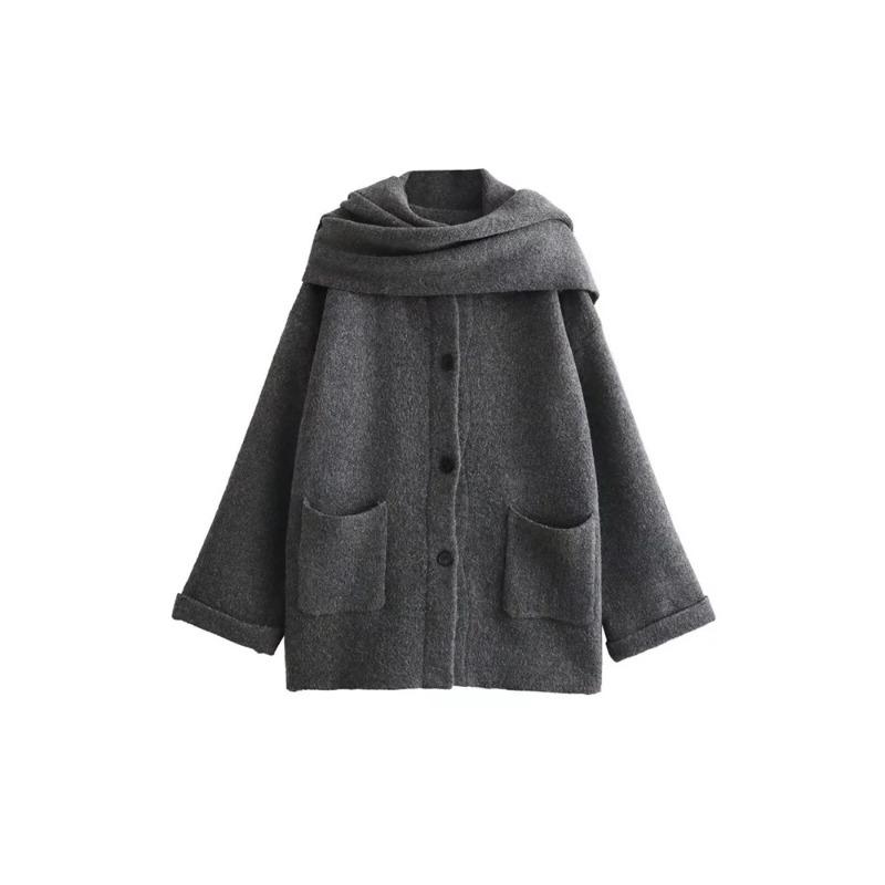 Женский вязаный кардиган с шарфом, облегающая повседневная куртка с длинным рукавом и карманами в стиле пэчворк, элегантный офисный женский свитер L
Женский вязаный кардиган с шарфом, облегающая повседневная куртка с длинным рукавом и карманами в стиле пэчворк, элегантный офисный женский свитер L