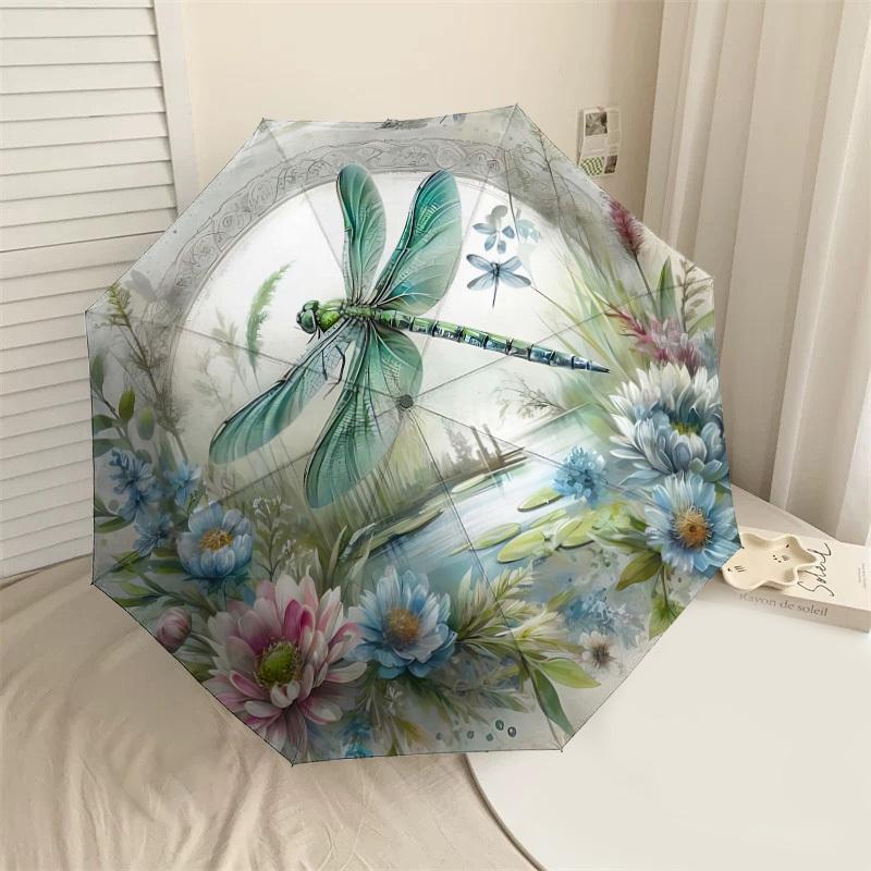 1PC Dragonfly FlowersAutomatic Open/Close Umbrella with Windproof, 8-Rib Sturdy Canopy, Durable Ribs, Fashionable Design1227A
1PC Dragonfly FlowersAutomatic Open/Close Umbrella with Windproof, 8-Rib Sturdy Canopy, Durable Ribs, Fashionable Design1227A