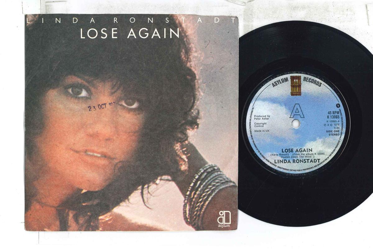 7inch Record LINDA RONSTADT Lose Again Lo Siento Mi Vida K13065 ASYLUM 1976 UK Rock Used
7inch Record LINDA RONSTADT Lose Again Lo Siento Mi Vida K13065 ASYLUM 1976 UK Rock Used