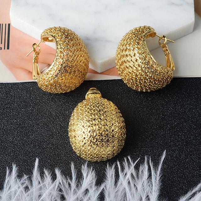 Zea Dear Ювелирные изделия Модные медные комплекты для женщин Новый дизайн Серьги Подвеска Высокое качество Геометрическая свадебная вечеринка Модные