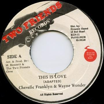7inch Record CHEVELLE FRANKLYN & WAYNE WONDER - This Is Love NONE Two Friends Rec Jamaica Reggae, Ska & Dub Used
7inch Record CHEVELLE FRANKLYN & WAYNE WONDER - This Is Love NONE Two Friends Rec Jamaica Reggae, Ska & Dub Used