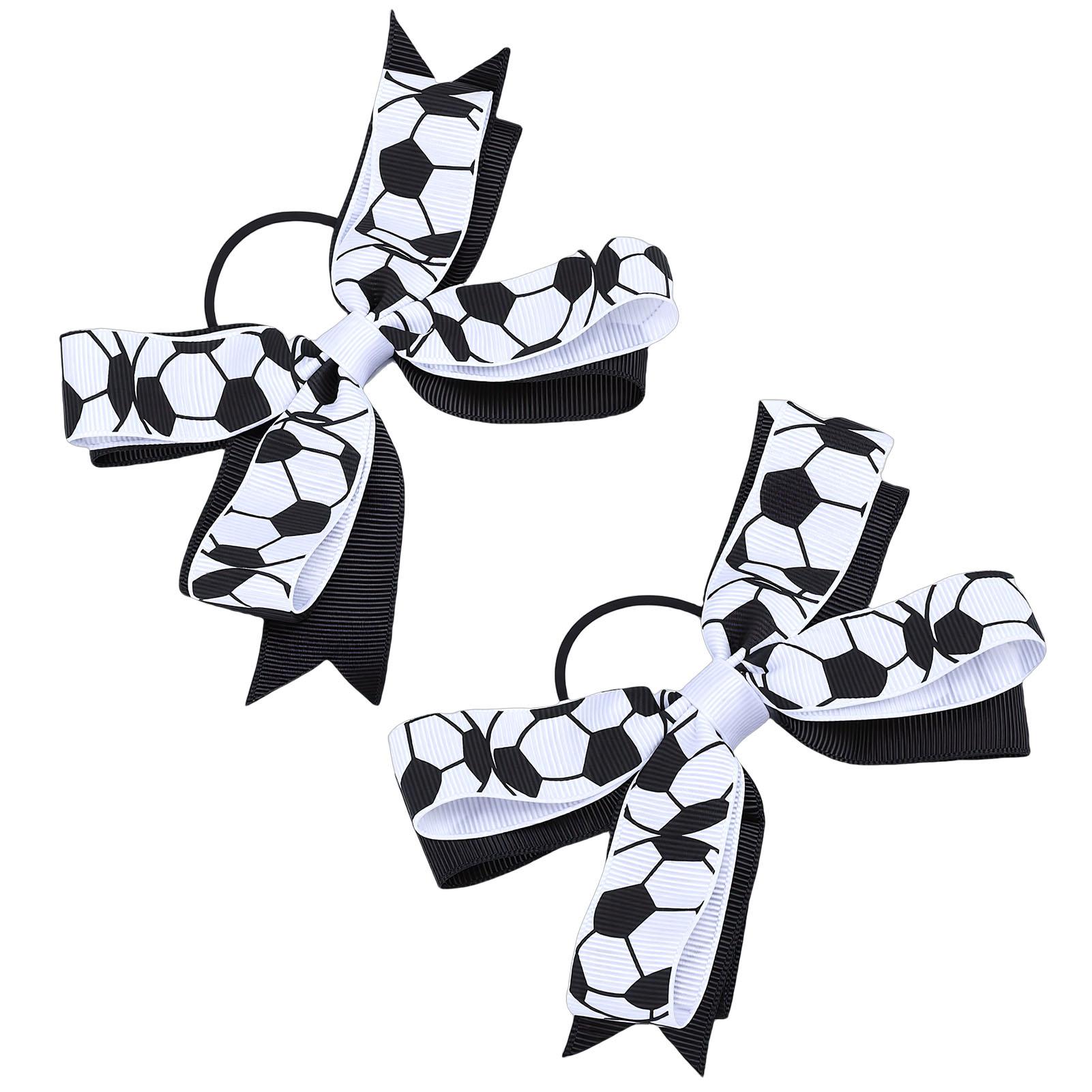 2pcs Soccer Bow Hair Ties Sporty Bow Cheer ing Elastic Hair Bands Soccer Accessories for Girls Black
2pcs Soccer Bow Hair Ties Sporty Bow Cheer ing Elastic Hair Bands Soccer Accessories for Girls Black