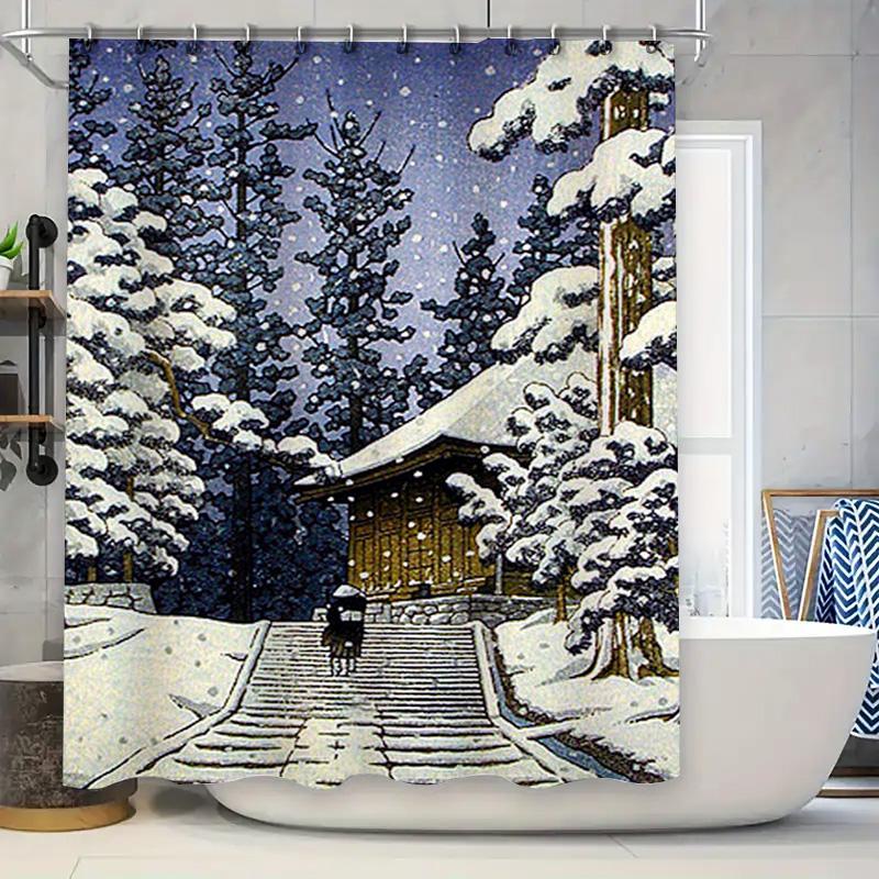 Snowy Mountain Lodge Bathing Curtain Winter Forest Scene Decor Shower Curtains for Home Bathroom Wall Hanging Waterproof Fabric 90x180cm
Snowy Mountain Lodge Bathing Curtain Winter Forest Scene Decor Shower Curtains for Home Bathroom Wall Hanging Waterproof Fabric 90x180cm