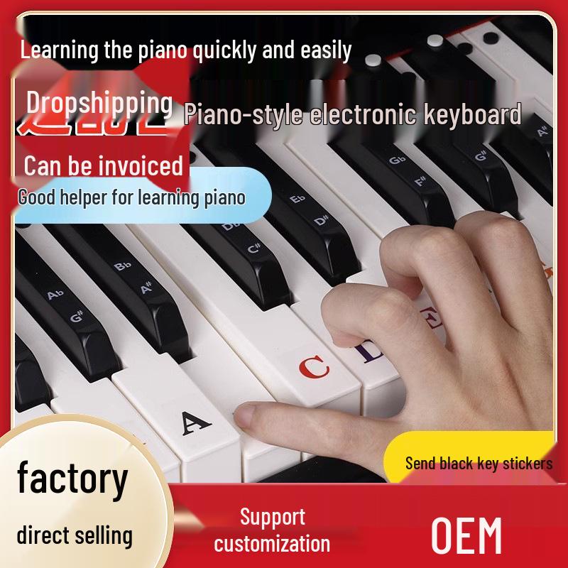 Piano Keyboard Stickers: Transparent Adhesive for 88, 61, 54 Keys - Ideal for Self-Study
Piano Keyboard Stickers: Transparent Adhesive for 88, 61, 54 Keys - Ideal for Self-Study
