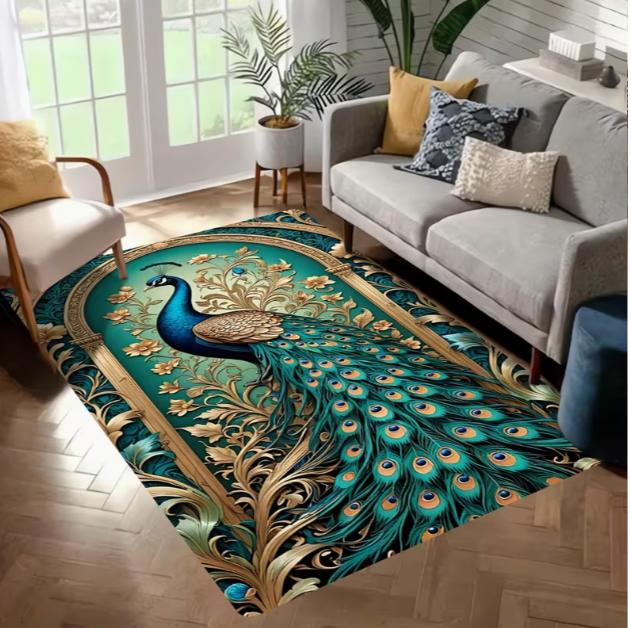 Colorful Peacock Pattern Area Carpet Is Suitable for Home Decoration in Living Rooms Bedrooms Dining Rooms and Both Environments 40x60cm
Colorful Peacock Pattern Area Carpet Is Suitable for Home Decoration in Living Rooms Bedrooms Dining Rooms and Both Environments 40x60cm