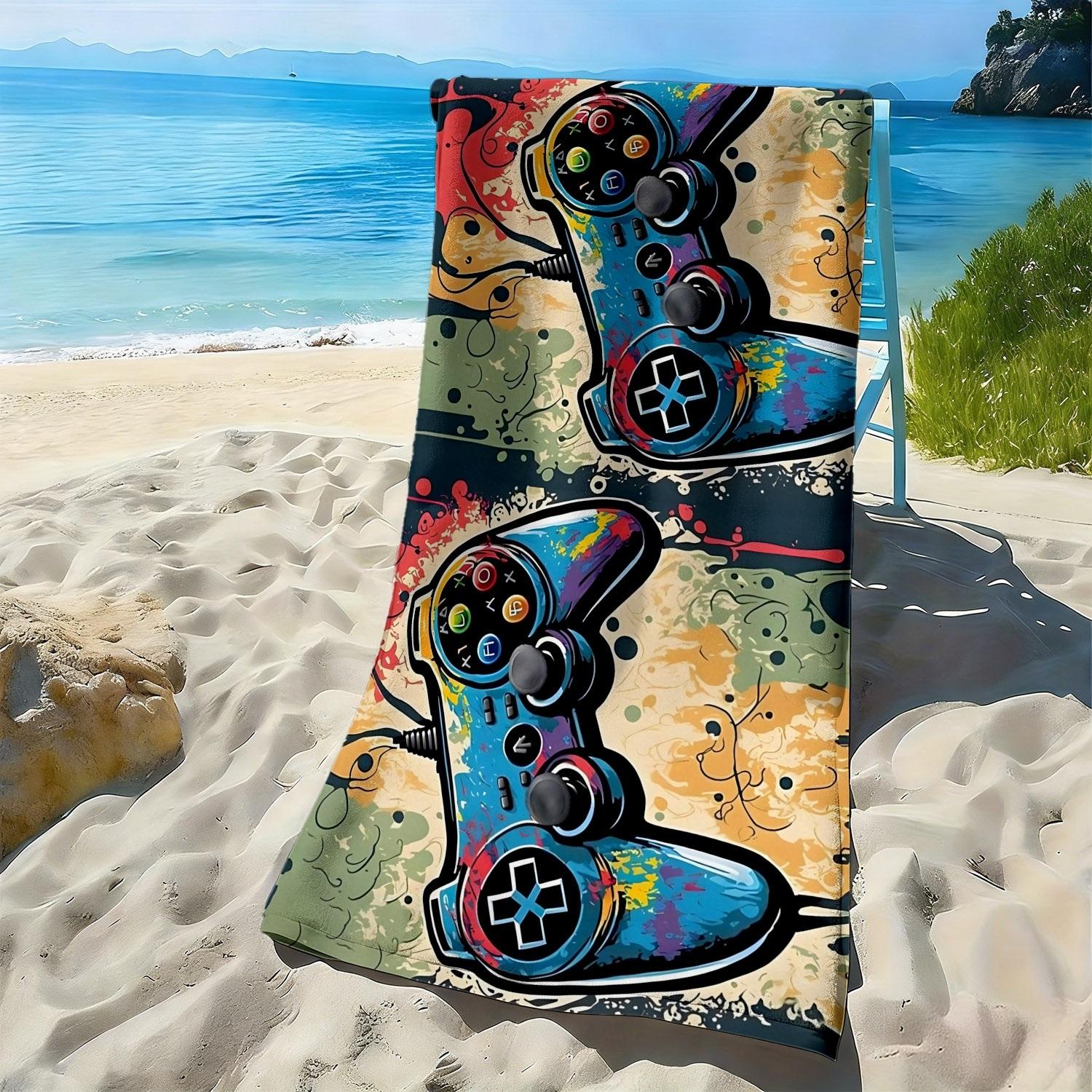 Doodle game controller pattern polyester microfiber beach towel is highly absorbent, suitable for swimming and beach outings W30*H60(CM)
Doodle game controller pattern polyester microfiber beach towel is highly absorbent, suitable for swimming and beach outings W30*H60(CM)