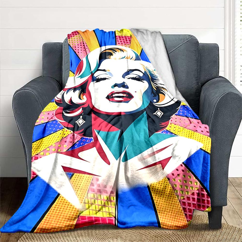 1pc Pop Art Marilyn Monroe Blanket Lightweight Flannel Blanket Throw Blanket For Sofa, Bed, Travel, Camping, Livingroom, Office, Couch 80x120cm
1pc Pop Art Marilyn Monroe Blanket Lightweight Flannel Blanket Throw Blanket For Sofa, Bed, Travel, Camping, Livingroom, Office, Couch 80x120cm