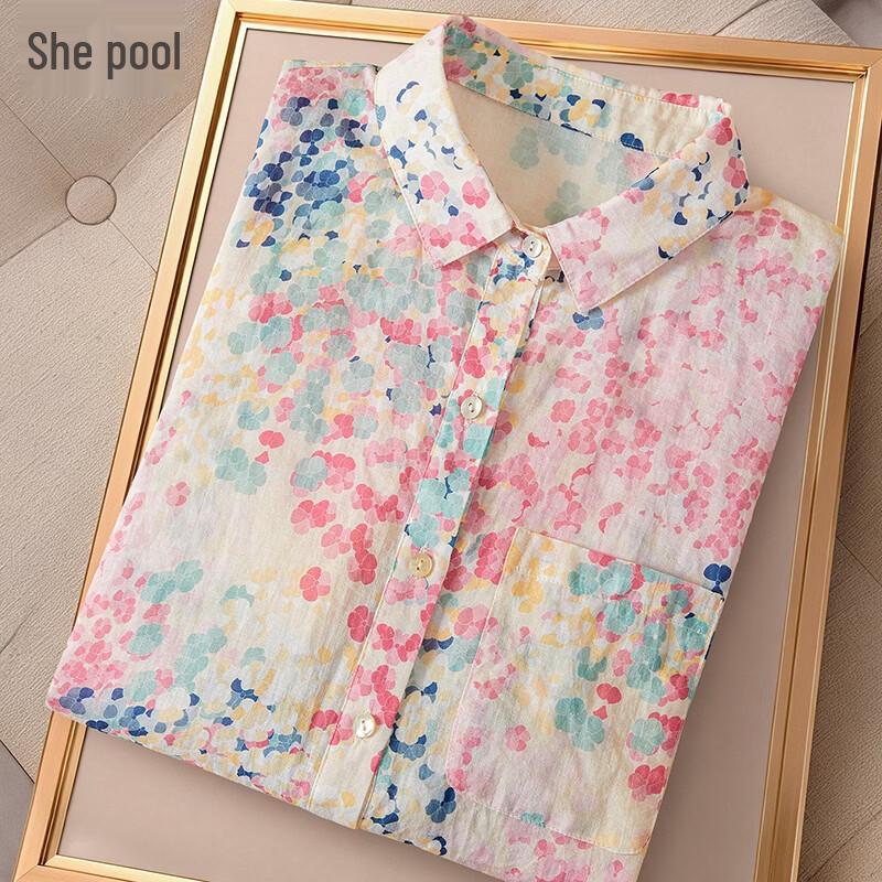 Women s Lyocell Linen Floral Print POLO Long Sleeve Shirt M
Women s Lyocell Linen Floral Print POLO Long Sleeve Shirt M