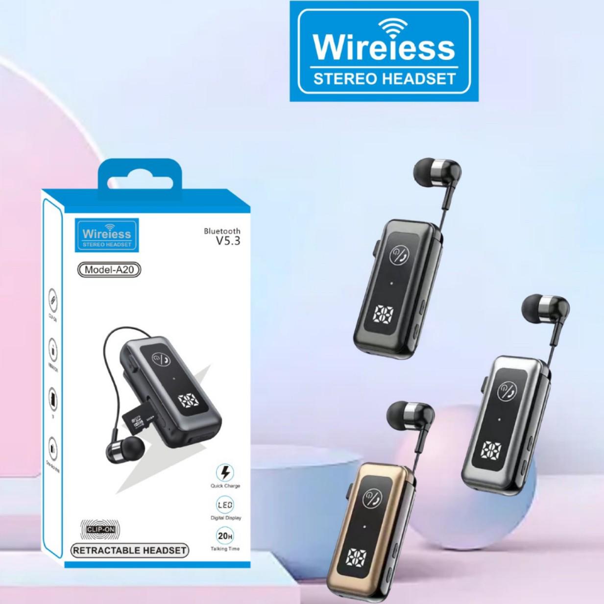 A-20 Smart Bluetooth In-ear Clip-on Earphone with Retractable Cord for Single Ear срібний
A-20 Smart Bluetooth In-ear Clip-on Earphone with Retractable Cord for Single Ear срібний