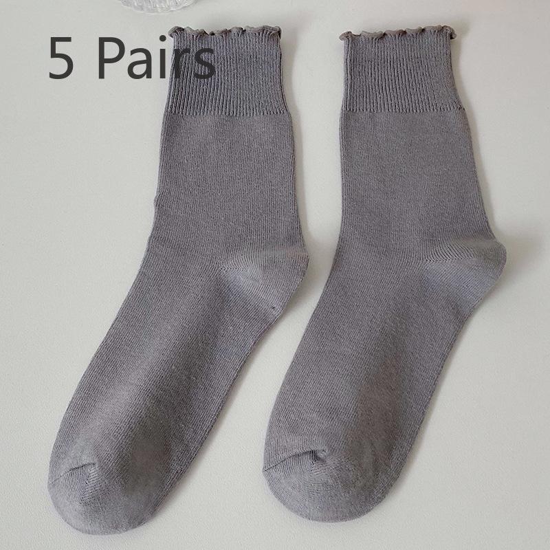 5 пар модных и симпатичных женских носков до середины икры на весну и осень 5 Pairs серый
5 пар модных и симпатичных женских носков до середины икры на весну и осень 5 Pairs серый