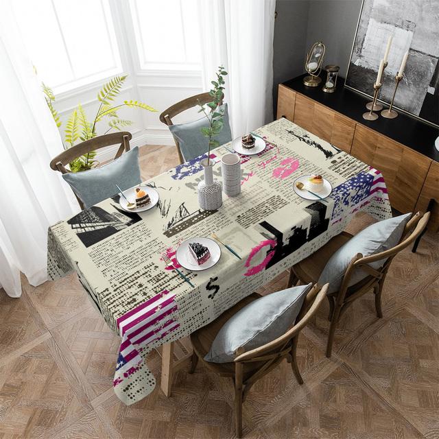 European Retro Newspaper Round Tablecloth Waterproof Wedding Kitchen Dinning Table Cover Vintage Decor 4pcs 33x48 Table mat
European Retro Newspaper Round Tablecloth Waterproof Wedding Kitchen Dinning Table Cover Vintage Decor 4pcs 33x48 Table mat
