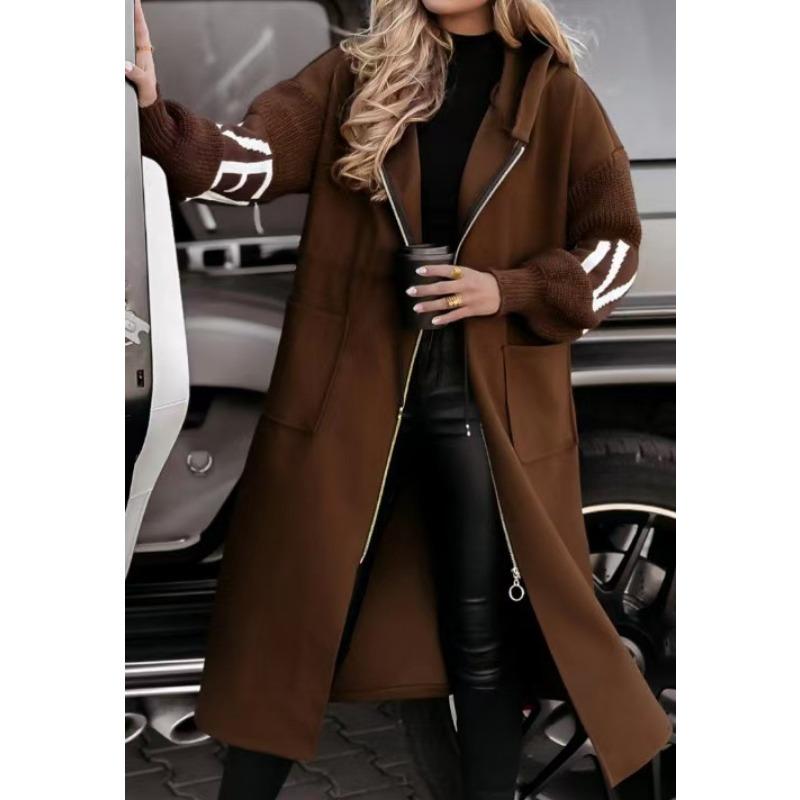 Женское зимнее пальто с капюшоном и боковыми карманами, лоскутное трикотажное пальто с рукавами, узором из букв, свободное, средней длины, с завязками на талии, однотонное пальто L коричневый
Женское зимнее пальто с капюшоном и боковыми карманами, лоскутное трикотажное пальто с рукавами, узором из букв, свободное, средней длины, с завязками на талии, однотонное пальто L коричневый