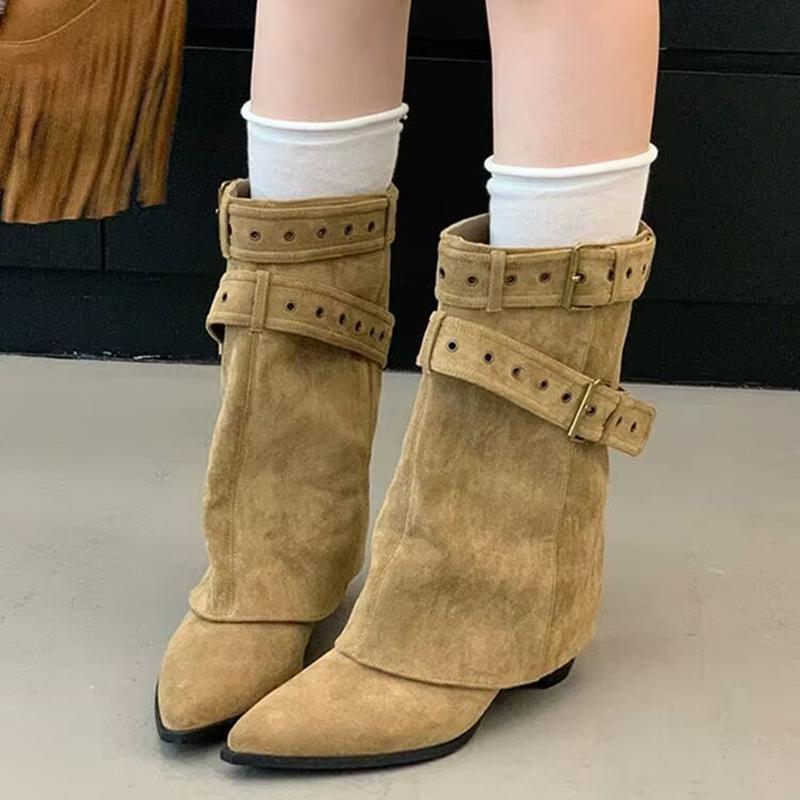 Fashion Punk Belt Buckle Pointed Toe Mid Calf Boots Women Fashion Thick Heel Wide Leg Pants Boots Woman Autumn Winter Pu Leather Botas 41 хаки
Fashion Punk Belt Buckle Pointed Toe Mid Calf Boots Women Fashion Thick Heel Wide Leg Pants Boots Woman Autumn Winter Pu Leather Botas 41 хаки