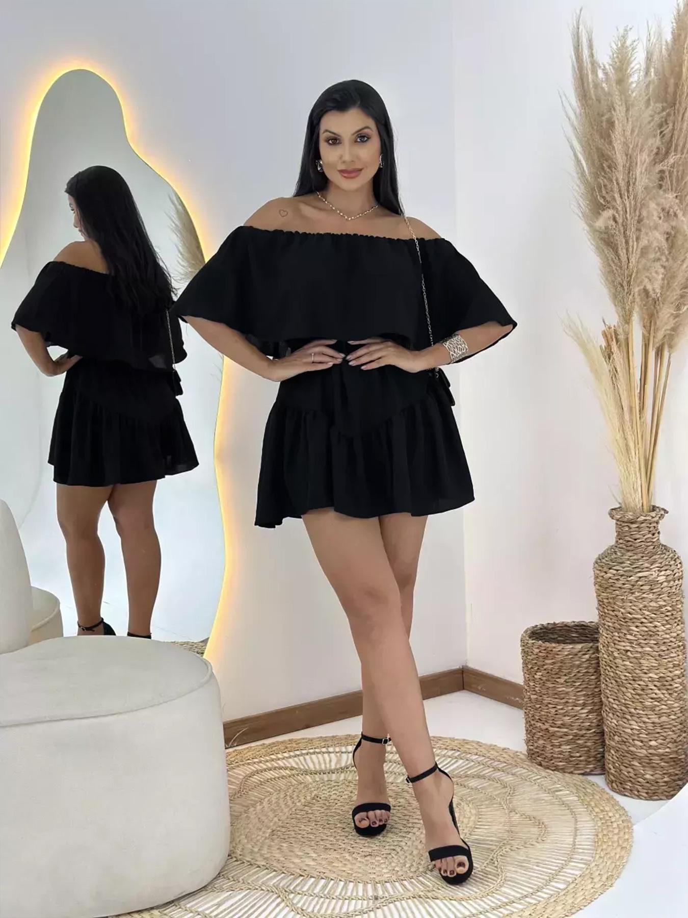 European & American Sexy Summer One-Shoulder Jumpsuit with Anti-Exposure Skirt XXL чорний
European & American Sexy Summer One-Shoulder Jumpsuit with Anti-Exposure Skirt XXL чорний