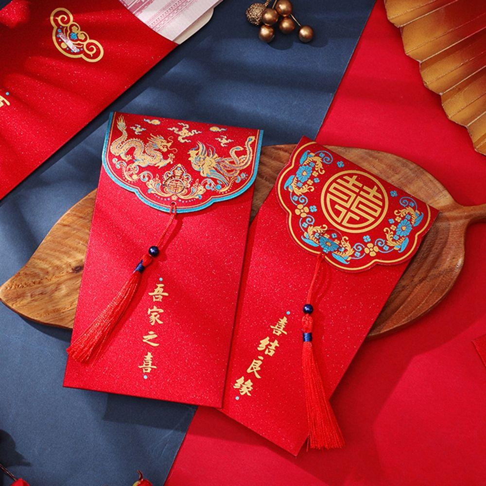10pcs 2022 New Year Wedding Birthday Packaging Box Hong Bao Red Envelope Red Pocket Money Bags
10pcs 2022 New Year Wedding Birthday Packaging Box Hong Bao Red Envelope Red Pocket Money Bags