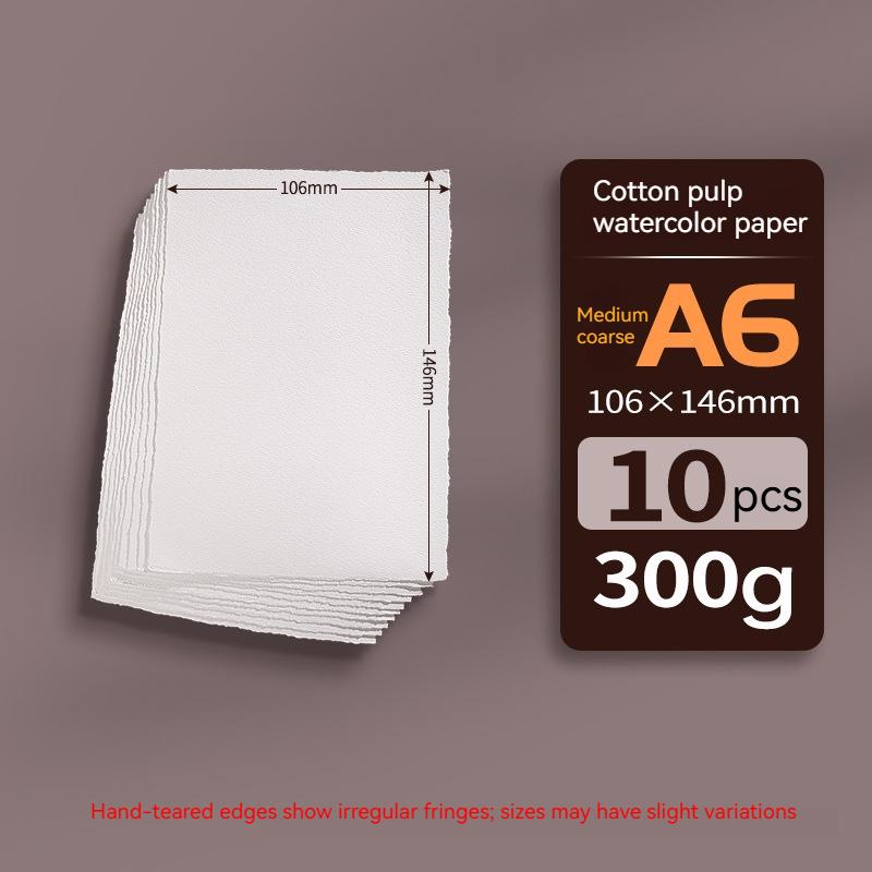 A4/A5/A6 10-20 Sheets Art Watercolor Paper 300 Gsm Thick Textured Cotton Paper Deckled Edge Handmade Paper for Painting Postcard
A4/A5/A6 10-20 Sheets Art Watercolor Paper 300 Gsm Thick Textured Cotton Paper Deckled Edge Handmade Paper for Painting Postcard