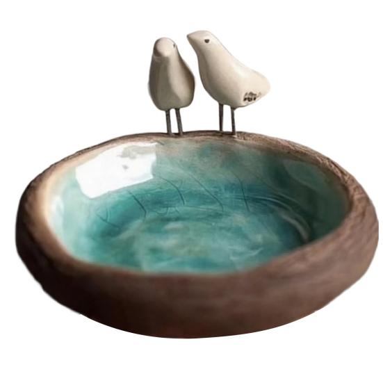 Outdoor Bird Bath Resin Birdbath Bowl with Bird Ornament Outside Garden Yard Patio Bird Watering Feeding Bowl Decoration B
Outdoor Bird Bath Resin Birdbath Bowl with Bird Ornament Outside Garden Yard Patio Bird Watering Feeding Bowl Decoration B