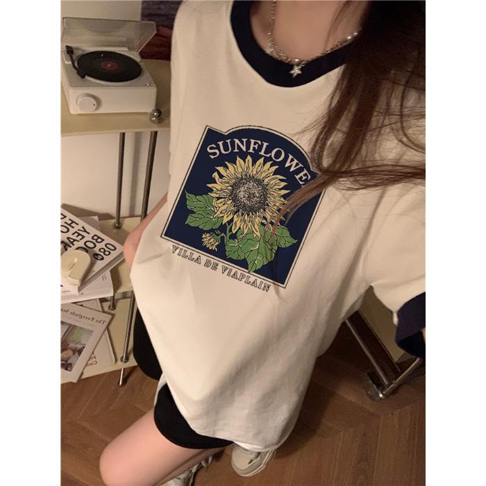 Pure cotton women s clothing crew neck letter printing short-sleeved t-shirt summer 2025 design sense niche loose contrasting color top tide 2XL Темно-синій
Pure cotton women s clothing crew neck letter printing short-sleeved t-shirt summer 2025 design sense niche loose contrasting color top tide 2XL Темно-синій