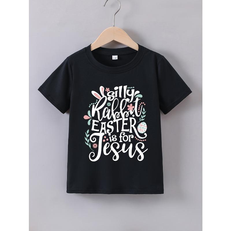 European Size Girls Summer Short Sleeve Easter Egg Jesus Bunny Ears Print T Shirt for Easter 98cm чёрный
European Size Girls Summer Short Sleeve Easter Egg Jesus Bunny Ears Print T Shirt for Easter 98cm чёрный