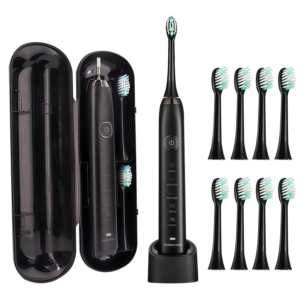 Electric Sonic Toothbrush Rechargeable Tooth 8 Brushes IPX7 Waterproof Adult Electronic Toothbrush with Travel Case чорний
Electric Sonic Toothbrush Rechargeable Tooth 8 Brushes IPX7 Waterproof Adult Electronic Toothbrush with Travel Case чорний