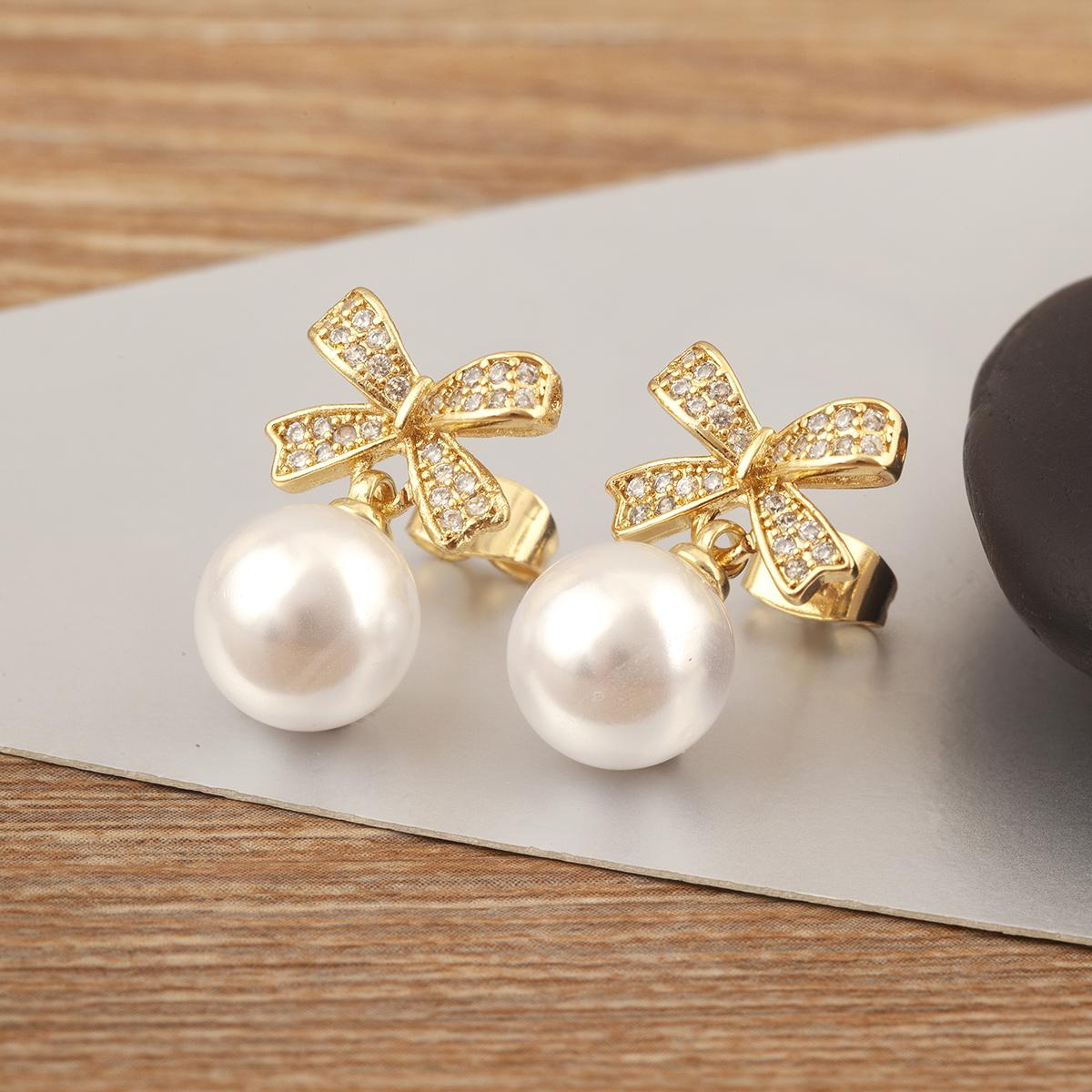 Nidin Hot Sale Bow Knot/Round/Heart Shape Luxury Stud Earrings For Women Female Crystal Zircon Pearl Fashion Ear Jewelry Gifts
Nidin Hot Sale Bow Knot/Round/Heart Shape Luxury Stud Earrings For Women Female Crystal Zircon Pearl Fashion Ear Jewelry Gifts