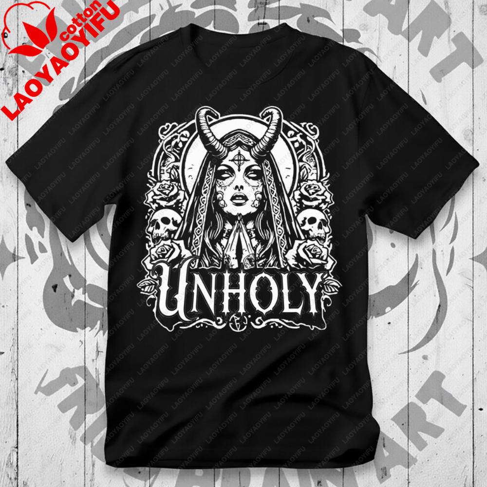 Funny Unholy Nun TShirt Gothic Satan Baphomet Halloween Shirt Gothic Women Clothing Graphic T Shirts High Quality Cotton Tops 3XL
Funny Unholy Nun TShirt Gothic Satan Baphomet Halloween Shirt Gothic Women Clothing Graphic T Shirts High Quality Cotton Tops 3XL