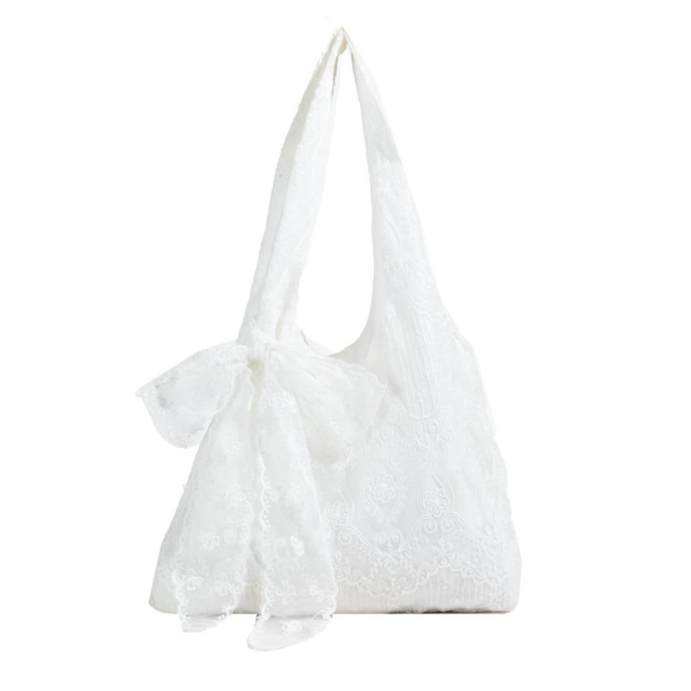 Simple Embroidery Lace Shoulder Bag With Ribb Tote Bag Canvas Handbag Vest Bag Cloth Large Capacity Bag Daily
Simple Embroidery Lace Shoulder Bag With Ribb Tote Bag Canvas Handbag Vest Bag Cloth Large Capacity Bag Daily