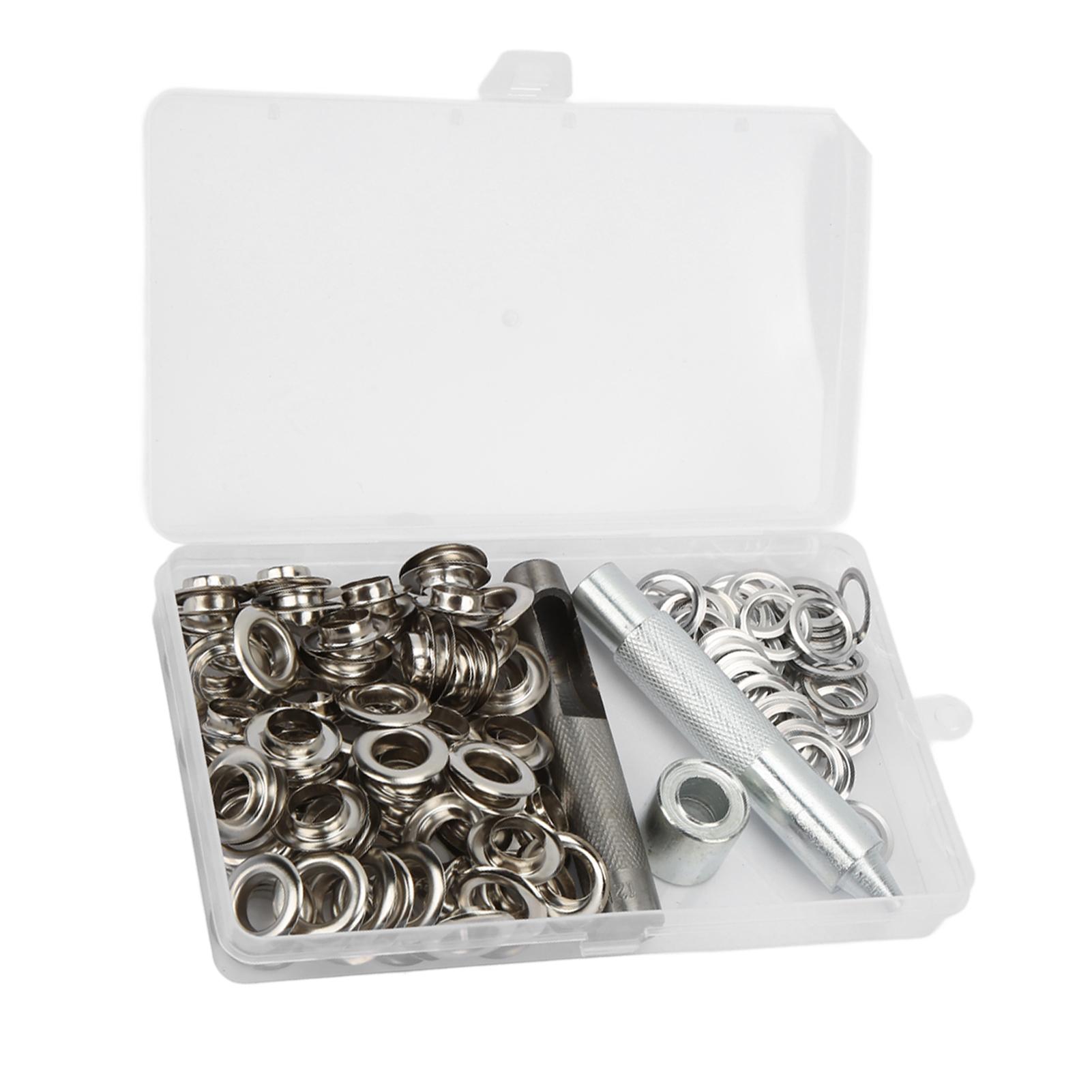 100 Sets Grommets Silver Color Wear Resistant Production Robust Structure Grommet Tool for Clothing Shoes
100 Sets Grommets Silver Color Wear Resistant Production Robust Structure Grommet Tool for Clothing Shoes