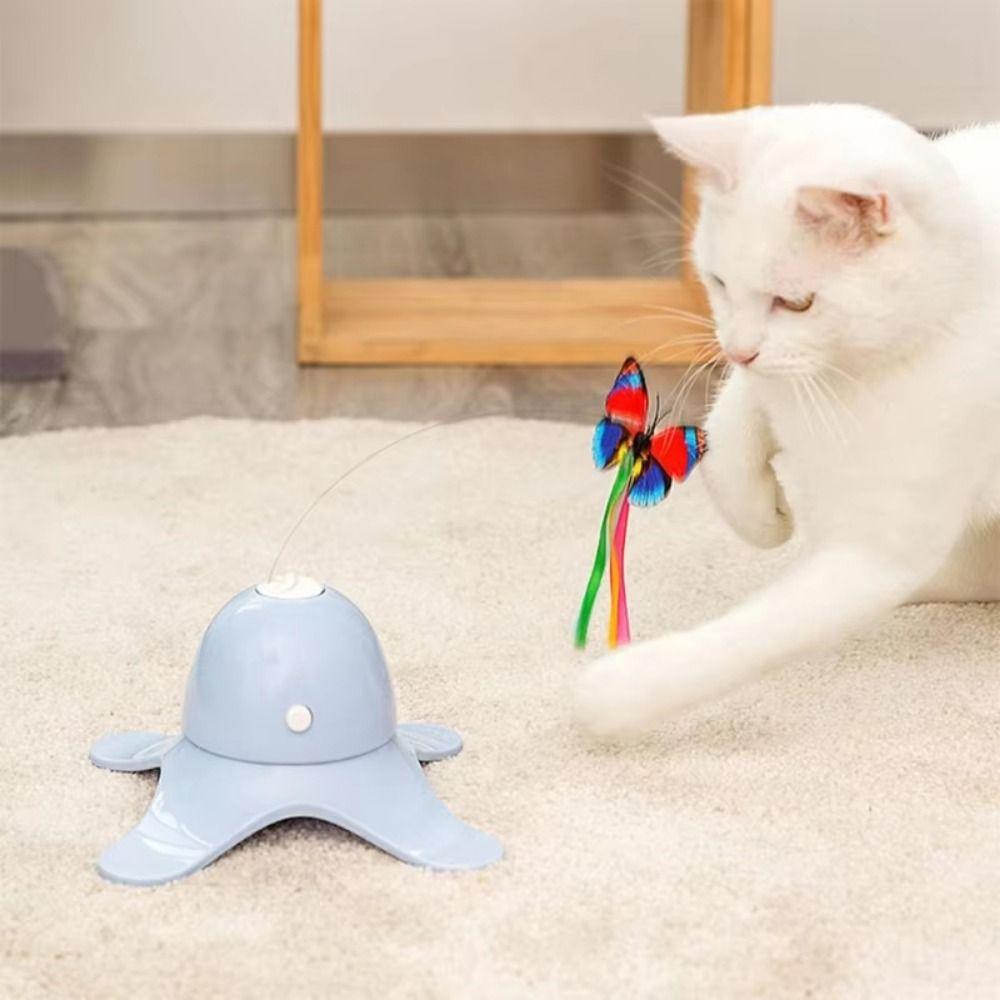 Realistic Fluttering Smart Pet Turntable Toy Automatic Butterfly Cat Stick Training Tool синій
Realistic Fluttering Smart Pet Turntable Toy Automatic Butterfly Cat Stick Training Tool синій