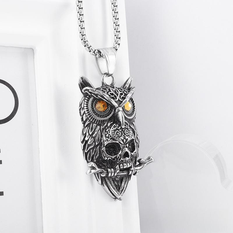 Украшения Горячие Продажи в Европе и Америке Ретро Панк Стиль Титановая Сталь Сова Череп Подвеска Нержавеющая Сталь Ожерелье
Украшения Горячие Продажи в Европе и Америке Ретро Панк Стиль Титановая Сталь Сова Череп Подвеска Нержавеющая Сталь Ожерелье