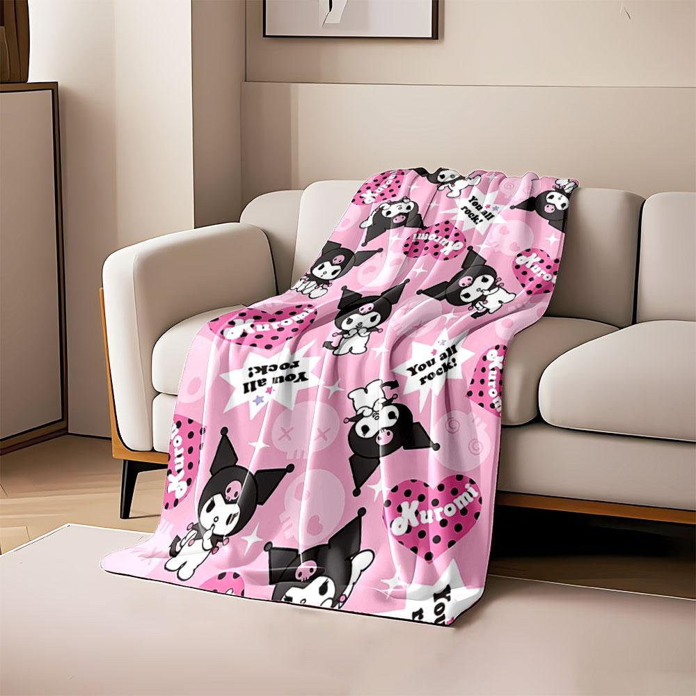 Cute Kuromi characters, hearts, skulls, stars, and You all rock! text. for all seasons blanket lunch break throw gift 80cm x 120cm
Cute Kuromi characters, hearts, skulls, stars, and You all rock! text. for all seasons blanket lunch break throw gift 80cm x 120cm
